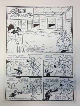 Fox & The Crow,  Dc Comics,  Mexican Artwork Compete Story 9 Pages Great