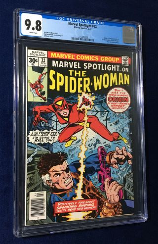 Marvel Spotlight 32 Cgc 1st App Spider - Woman 1977 White Pages - $1 Start No Rsv