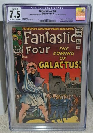 Fantastic Four 48 (1966) Cgc 7.  5 Restored - 1st Silver Surfer & Galactus Key