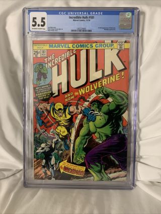 The Incredible Hulk 181 Cgc 5.  5 (nov 1974,  Marvel) Cgc 5.  5