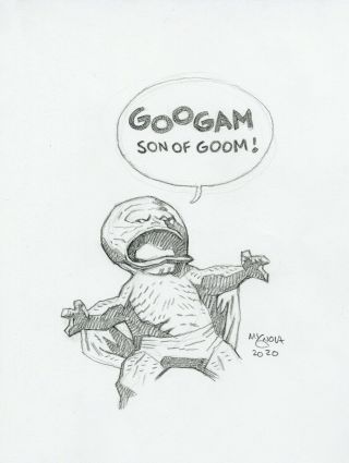 Mike Mignola Googam Son Of Goom Sketch
