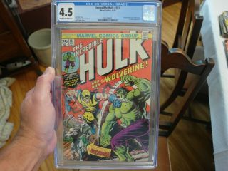 Incredible Hulk 181 1st Full Wolverine Appearance Cgc 4.  5 Marvel Comic Beauty