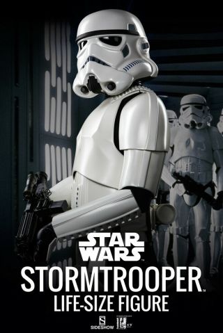 Sideshow Star Wars Life - Size Imperial Stormtrooper Figure Statue Bust