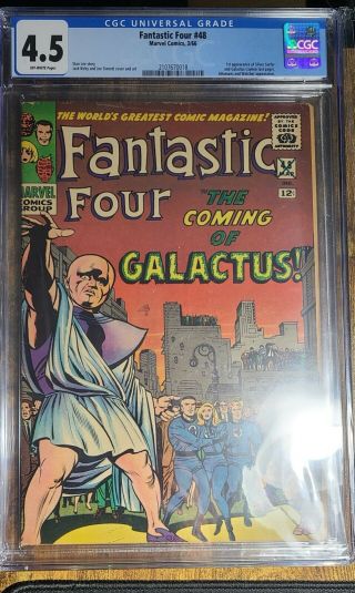 Fantastic Four 48 Cgc 4.  5 Ow/w Key 1st Silver Surfer & Galactus