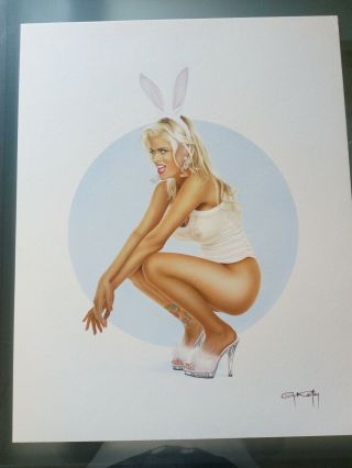 Playboy Pin Up Anna Nicole Smith Painting Koufay,