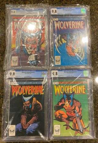 1982 Wolverine Limited Series 1 - 4 Cgc 9.  8 Vol.  1 All White Pages Marvel 1st Solo