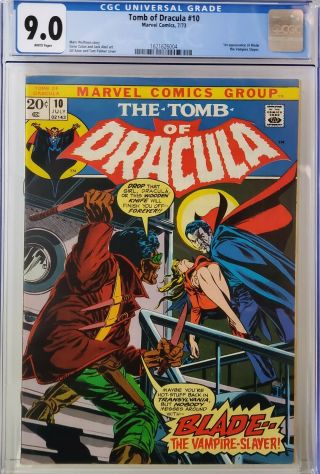 Tomb Of Dracula 10 Cgc 9.  0 1st Blade White Pages 004