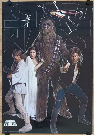 Star Wars French Movie Poster 1977 Scandecor La Guerre Des Etoilles