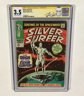 Silver Surfer 1 Cgc Ss Stan Lee 3.  5 Key (signed By Stan Lee) 1968 Marvel