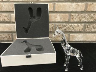 Swarovski Crystal Baby Giraffe Figurine Retired With Box