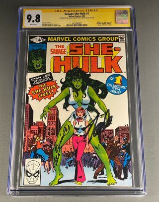 Cgc 9.  8 Ss Marvel Savage She Hulk 1 Signed By Stan Lee And Joe Sinnott Dual