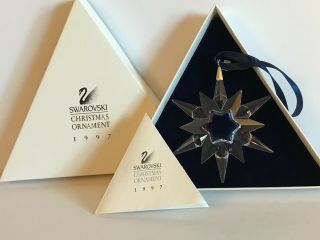 Swarovski Crystal 1997 Annual Snowflake Christmas Ornament Mib With Booklet