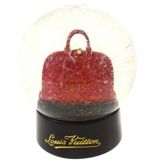 Louis Vuitton Snow Globe Dome Object Alma Novelty Red Glass Authentic Nr15154