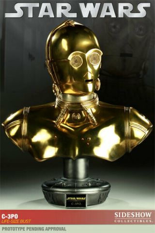 Sideshow C - 3PO Life Size 1:1 Bust star wars c3po statue SPECIAL EDITION 