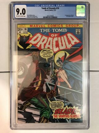 Tomb Of Dracula 10 Cgc 9.  0 Ow/wh Pages 1st Blade Hot Hot Cheapest Ebay