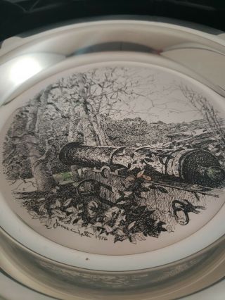 Franklin Solid Sterling Silver Plate Brandywine Battlefield James Wyeth 6.  5