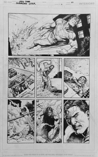 Gary Frank Doomsday Clock Comic Art 11 P27,  Batman,  Watchmen,  Superman