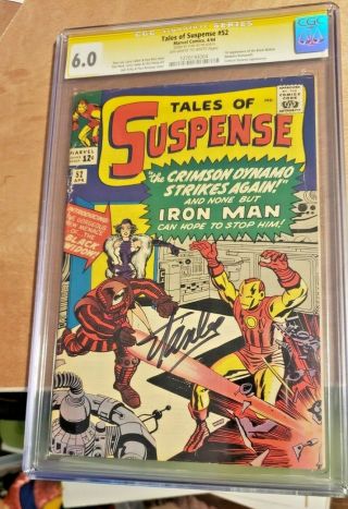 Tales Of Suspense 52 Cgc 6.  0 Ss Stan Lee 1st App Of Black Widow Iron Man