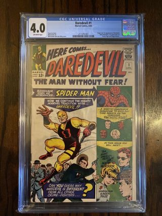 Daredevil 1 Cgc 4.  0 Origin 1st App Dd Karen,  Foggy,  Marvel Comics 1964