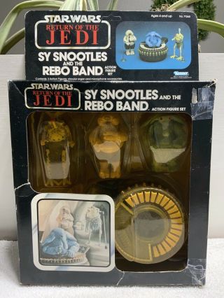 Star Wars 1983 Sy Snootles & Rebo Band Complete Rotj Package Unpunched