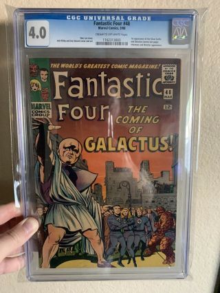 Fantastic Four 48 Cgc 4.  0 1966 1162313003 1st App.  Galactus,  Silver Surfer