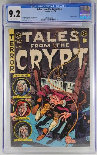 Tales From The Crypt 44 Cgc 9.  2 Pre Code Horror 1954 Ec Comic Guillotine Cover