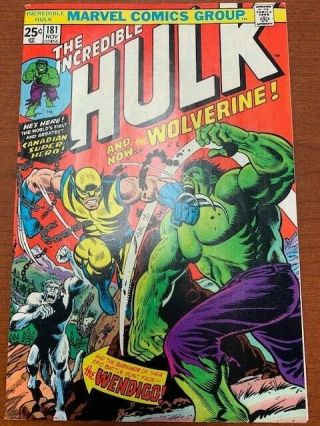 Incredible Hulk 181 - 1st Full App Of Wolverine - Marvel (1974) Vf/nm