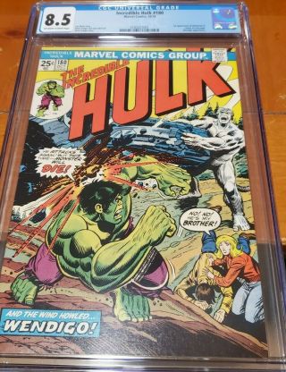 Incredible Hulk 180 1st App Of Wolverine In A Cameo Cgc 8.  5 Wow