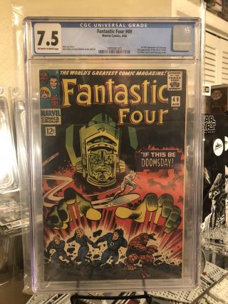 Fantastic Four 49 Cgc 7.  5 1st Full Galactus Appearance Vf - 1st Surfer Cover