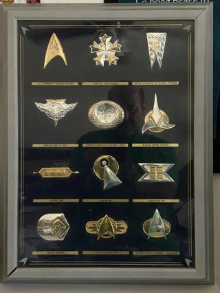 Vip Gift Series Franklin Official Star Trek Insignia Badges Silver Gold