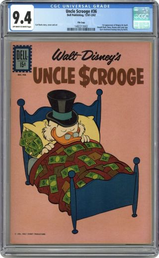 Uncle Scrooge 36 Cgc 9.  4 1962 1482213002