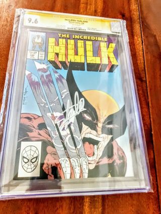 Incredible Hulk 340 Cgc Ss 9.  6 Stan Lee Signed 1988 White Pages
