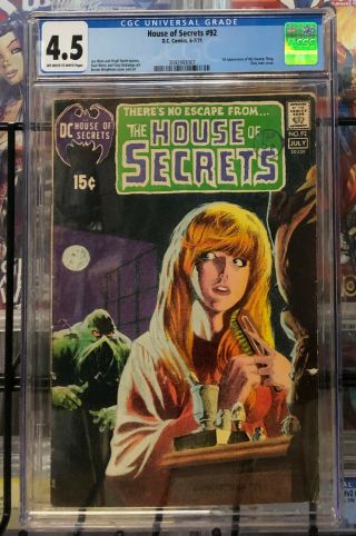 House Of Secrets 92 (1956) - Grade Ccg 4.  5 - 1st App Of Swamp Thing