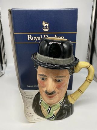 Mib Royal Doulton 5 - 7/8 " Large Toby Character Mug Jug Charlie Chaplin D6949 Le