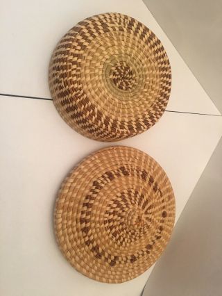 Gullah Handmade Sweetgrass Basket with Lid Maybe By Mary Jackson Charlestown SC 2