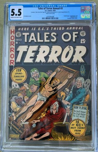 Tales Of Terror Annual 3 (1953) Cgc 5.  5 - - Bondage Torture Cover; Crypt - Keeper