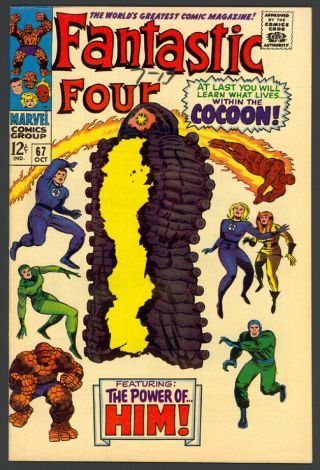 Fantastic Four 67 - Origin & 1st App Of Him (adam Warlock) - Marvel (1967) Nm
