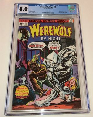 Werewolf By Night 32 Origin & 1st Appearance Of Moon Knight 1975 Cgc 8.  0
