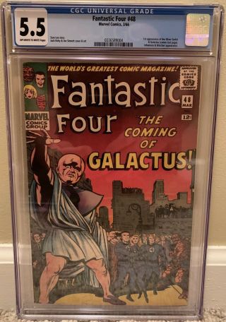 Fantastic Four 48 1st Appearance Silver Surfer & Galactus Kirby 1966 Cgc 5.  5