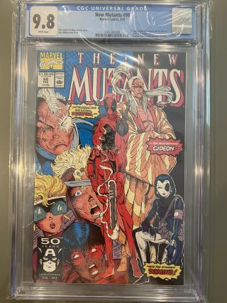 The Mutants 98 Cgc 9.  8 White Pages First Deadpool Key (feb 1991,  Marvel)