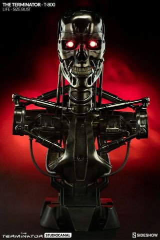 Sideshow Life Size 1/1 Full Scale Terminator Endoskeleton T - 800 Bust -