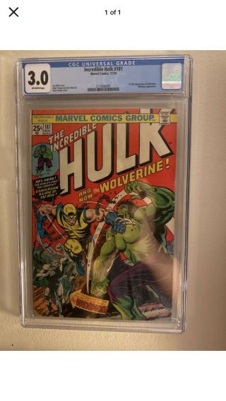 Incredible Hulk 181 Cgc 3.  0 Affordable Bronze Age Grail 1st Wolverine L@@ks 7.  0
