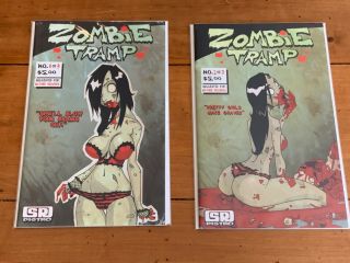 Zombie Tramp 1 And 2 Sr Distro By Dan Mendoza Rare