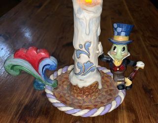 Rare JIM SHORE Disney JIMINY CRICKET Candle Guiding Light PINOCCHIO Conscious 2