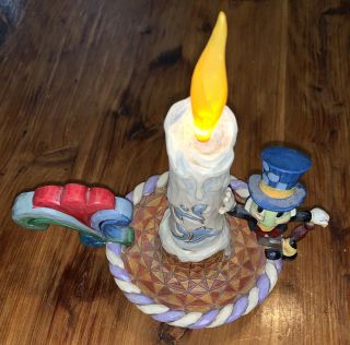 Rare JIM SHORE Disney JIMINY CRICKET Candle Guiding Light PINOCCHIO Conscious 3