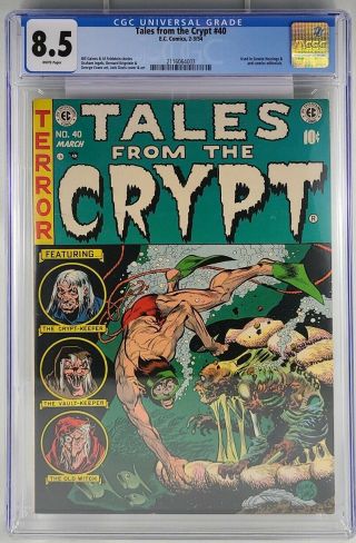 Tales From The Crypt 40 Cgc 8.  5 White Pages Pre Code 1954 Ec Comics