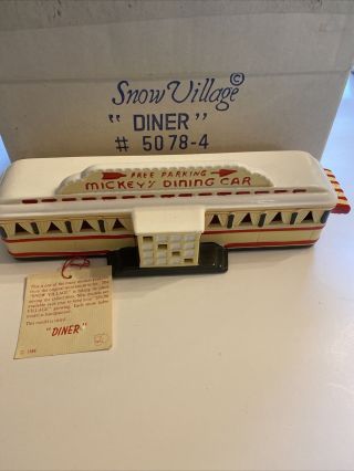 Rare Dept 56 Snow Village Diner (mickey 