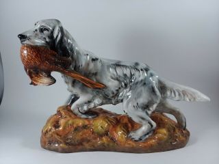 Large Hunting Bird Dog Royal Doulton Figurine Hn 2529 English Setter W/ Pheasant