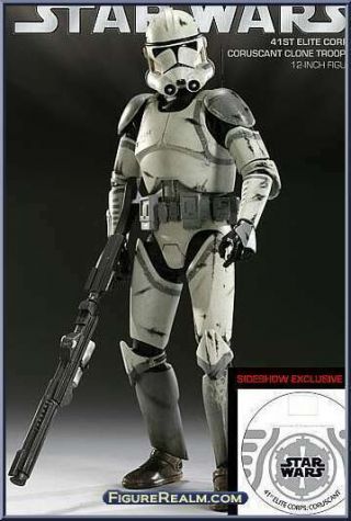 Sideshow Exclusive 41st Elite Corps Coruscant Clone Trooper Star Wars 1:6 12 "