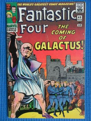 Fantastic Four 48 - (fn, ) - 1st App Silver Surfer/galactus,  Inhumans - White Pgs